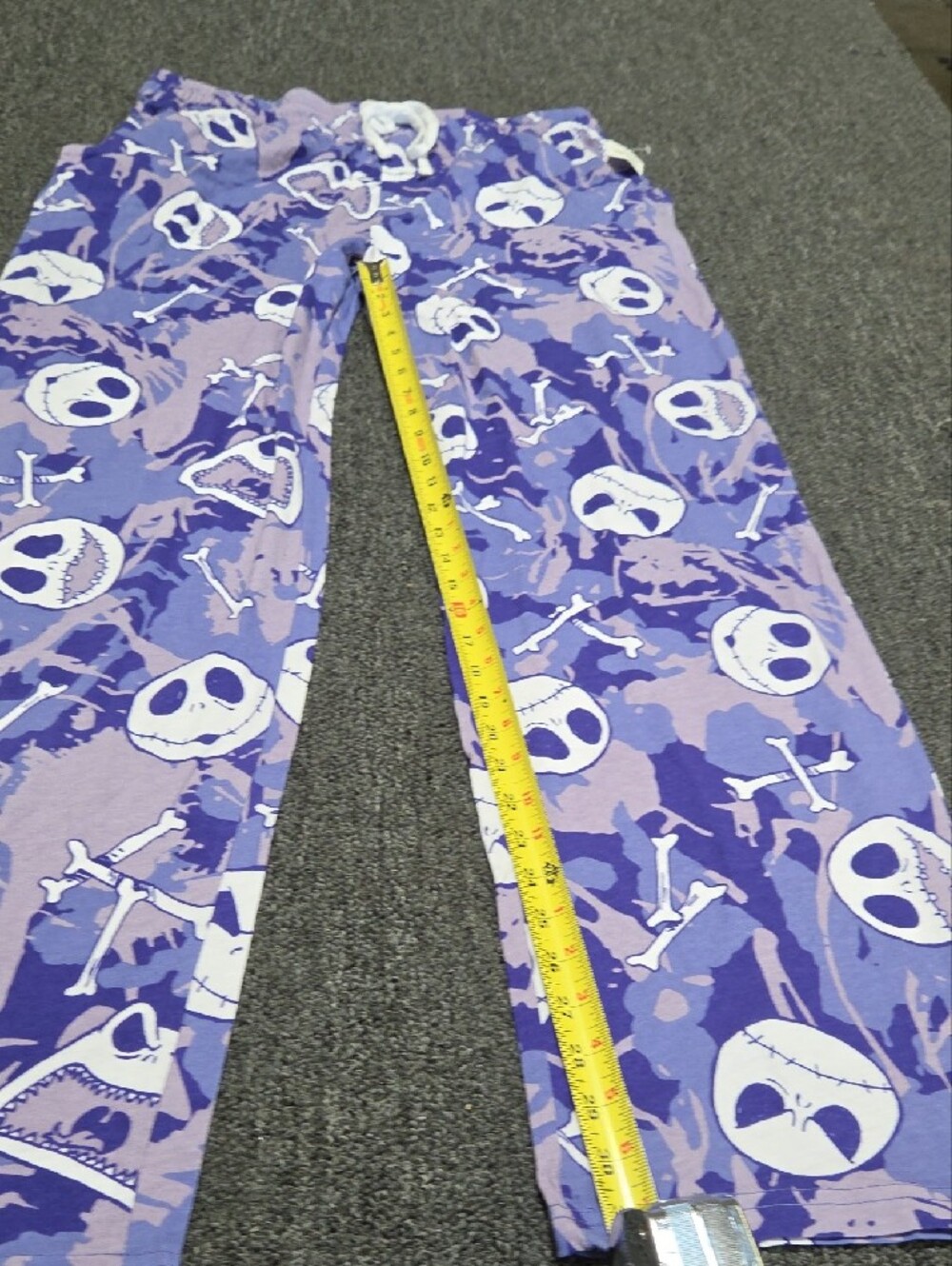 (#3C) Disney Purple Skull & Bones Pajama Bottoms - Picture 7 of 7